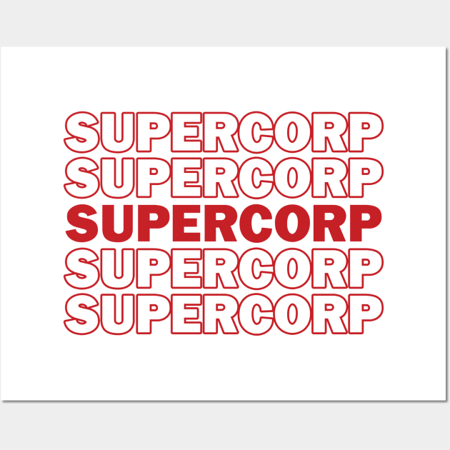 Supercorp Thank You Bag Design Wall Art by brendalee